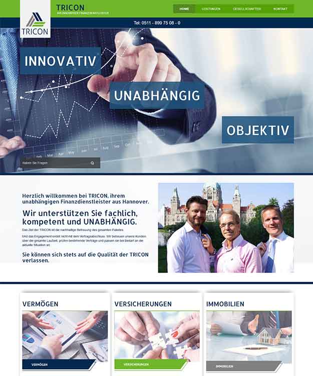 Werbeagentur Hannover - Webdesign Finanzdienstleister Hannover